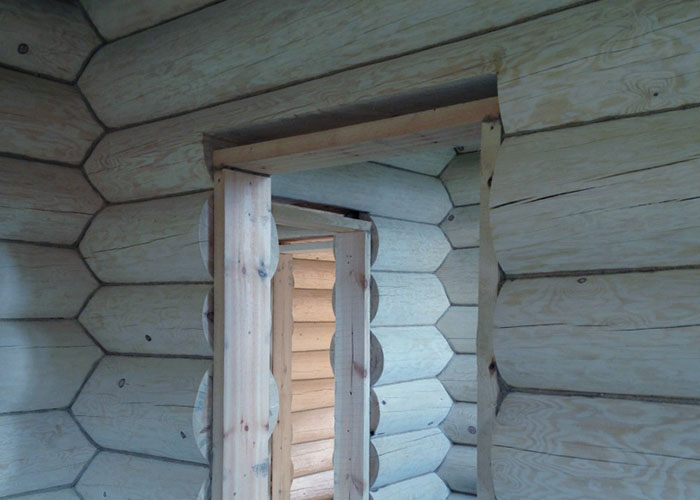 Сборка деревянного дома из нутри