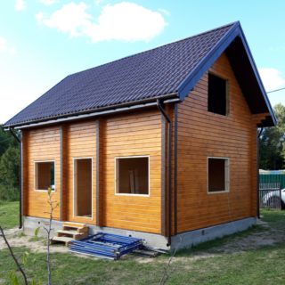 Постройка деревянного дома д. Подснежники