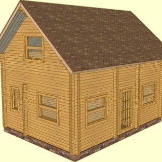 Постройка деревянного дома д. Подснежники (план)