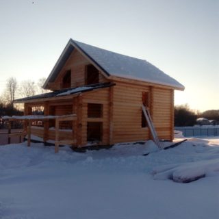 Строительство деревянного дома в д. Малеево