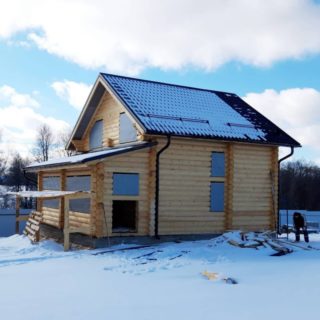 Строительство деревянного дома в д. Малеево